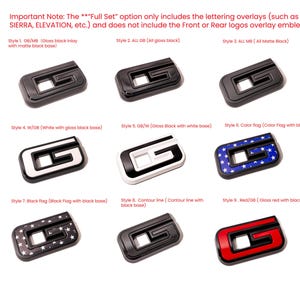Gloss Black AT4X Overlay Emblems Fit 2023-2026 GMC Sierra 1500 AT4X ...