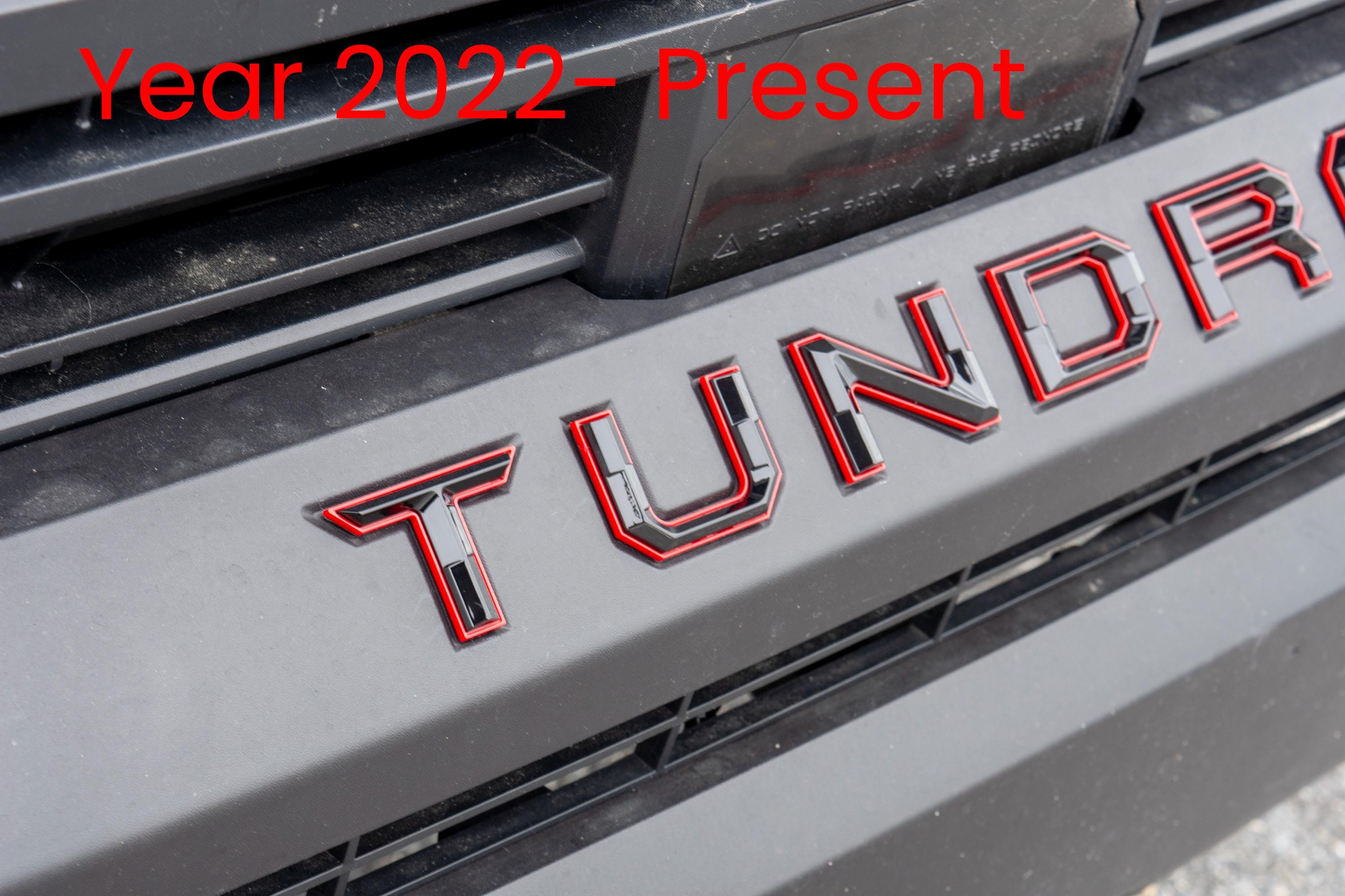 Black With Red Outline Premium 3D Color Matched Letters for 2022