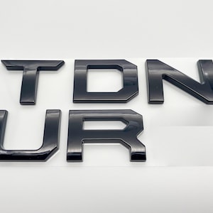 Gloss Black Premium 3D color matched Letters for 2022-2024 Tundra Front Bumper