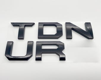 Gloss Black Premium 3D color matched Letters for 2022-2026 Tundra Front Bumper