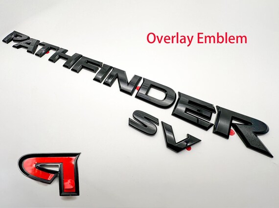 Gloss Black Overlay Emblem For 2022-2024 Nissan Pathfinder – Front Placement, Direct Replacement (62890-6TA0A)