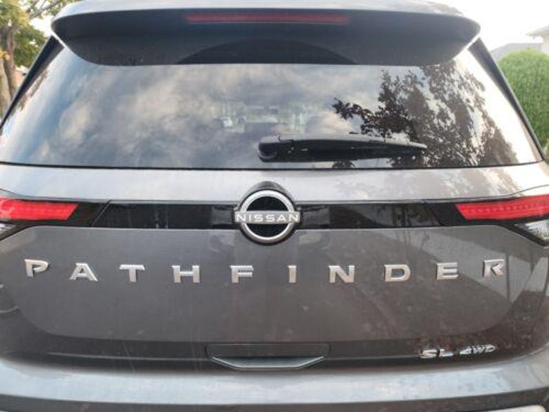 Emblems For Pathfinder Pathfinder Gloss Black Overlay Emblem Fit 2022-2026 Nissan Rear ...