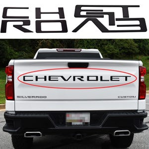 Matte Black 3D Raised Coated Tailgate Letter Inserts Decals Fit With ...