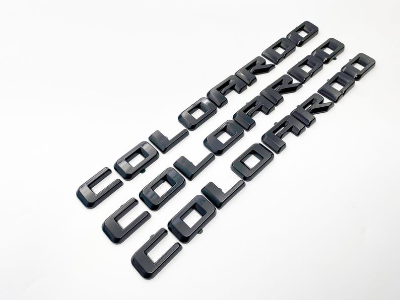 Colorado Lettering OVERLAY Gloss Black Emblems Letters Fits 2023 and up Fit Chevy Colorado ...