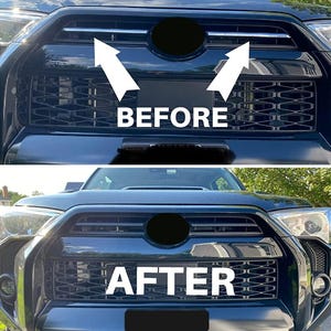 Middle Grille Insert Cover Strips Fits Toyota 4Runner 2020-2022, Front Center Grille Inserts Cover Exterior Trim Accessories