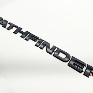 Pathfinder Lettering Pathfinder SL Gloss Black Overlay Emblem Fit 2022-2026 Nissan Rear ...