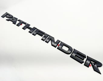 Pathfinder Gloss Black Overlay Emblem Fit 2022-2026 Nissan Rear Tailgate Pathfinder Emblem