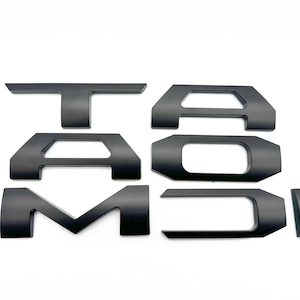 Matte Black Raised Tailgate Insert Letters Tailgate Letters Insert Plastic ABS Badge Fits 2024-2025 Toyota Tacoma