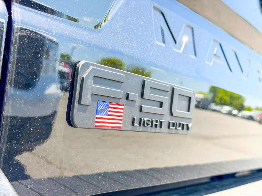 Matte Black F-50 Light Duty Emblem Badge Fits Ford Maverick 2021-2026 ...