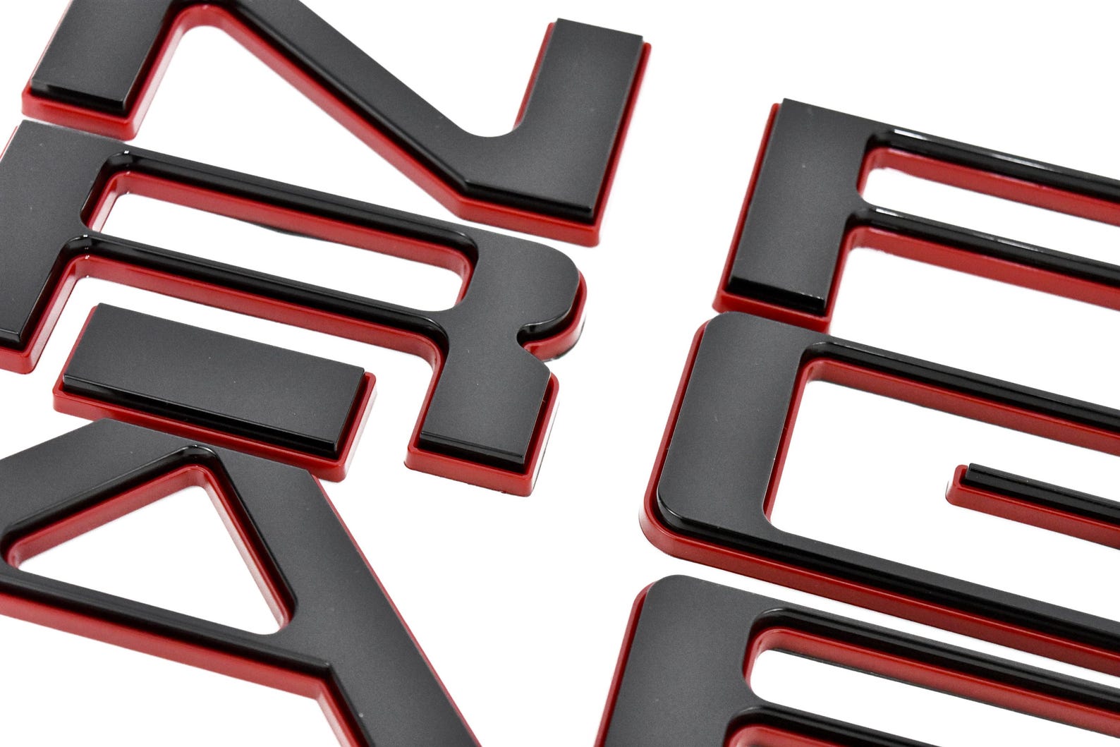 Black With Red Outline Raised Tailgate Insert Letters Tailgate Letters ...