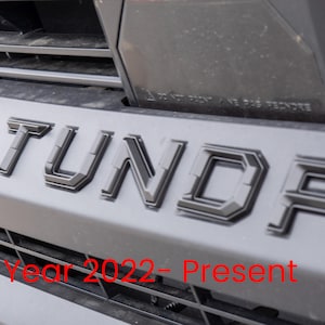 Matte Black outline Premium 3D color matched Letters for 2022-2024 Tundra Front Bumper