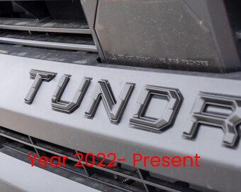 Matte Black outline Premium 3D color matched Letters for 2022-2026 Tundra Front Bumper