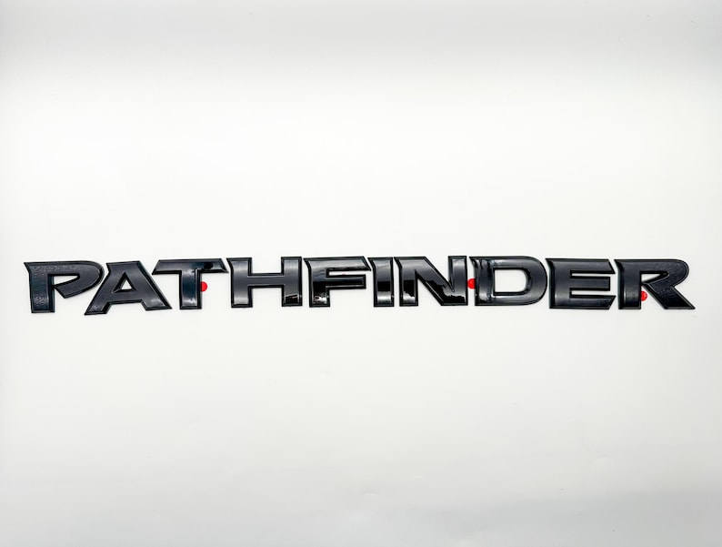 Pathfinder Lettering Pathfinder SL Gloss Black Overlay Emblem Fit 2022-2026 Nissan Rear ...