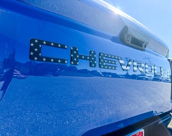 Black Flag 3D Raised Coated Tailgate Letter Inserts Decals Fit With Chevrolet Colorado 2023 -2026