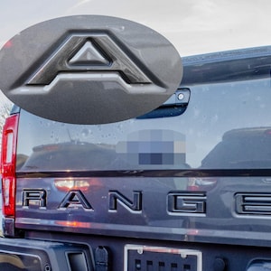 Gray with black outline Raised Tailgate Insert Letters Tailgate Letters Insert Plastic ABS Badge Fits 2019-2023 Ford Ranger Tailgate