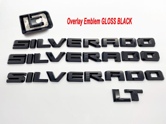 Gloss Black Nameplate Letter Badge Kit For 2021 Chevy Tahoe High Country
