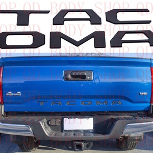 Toyota TACOMA 3D Matte Black Tailgate Letters Insert Plastic ABS Badge 2016 2022