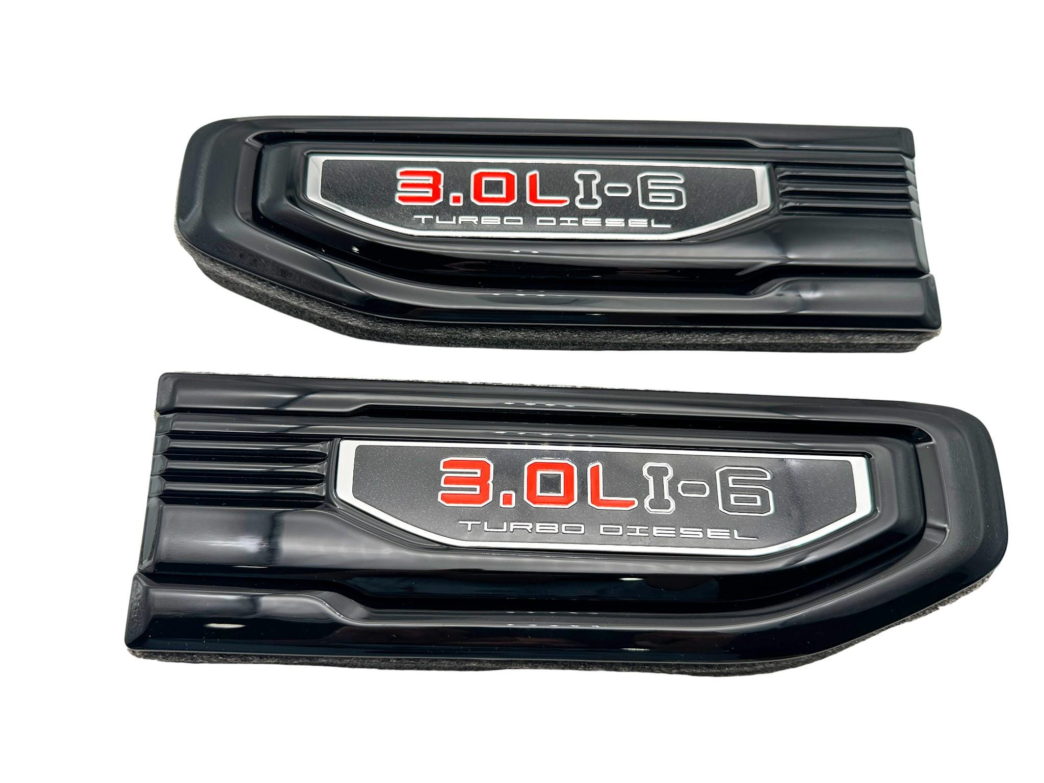 Black Emblem Fit for 19-26 GMC Sierra 1500 5.3L V8 Fender Vent