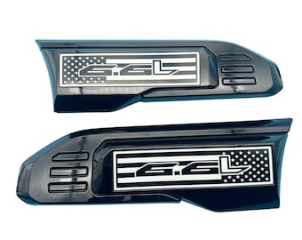 6.6L Flag Black emblem Fit For 2020-2026 GMC Sierra 2600HD 3500HD SIERRA HD 6.6L V8 Duramax Fender Vent Emblem Kit Black 86790687
