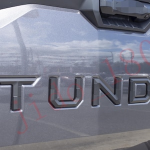 Matte Black Premium 3D color matched Letters for 2022-2024 Tundra Rear tailgate