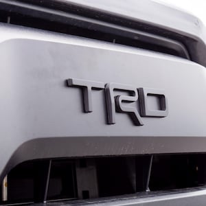 Matte Black Fit 2022-2024 Toyota Tundra &quot;TRD&quot; FRONT Grill Decal Inlay Set
