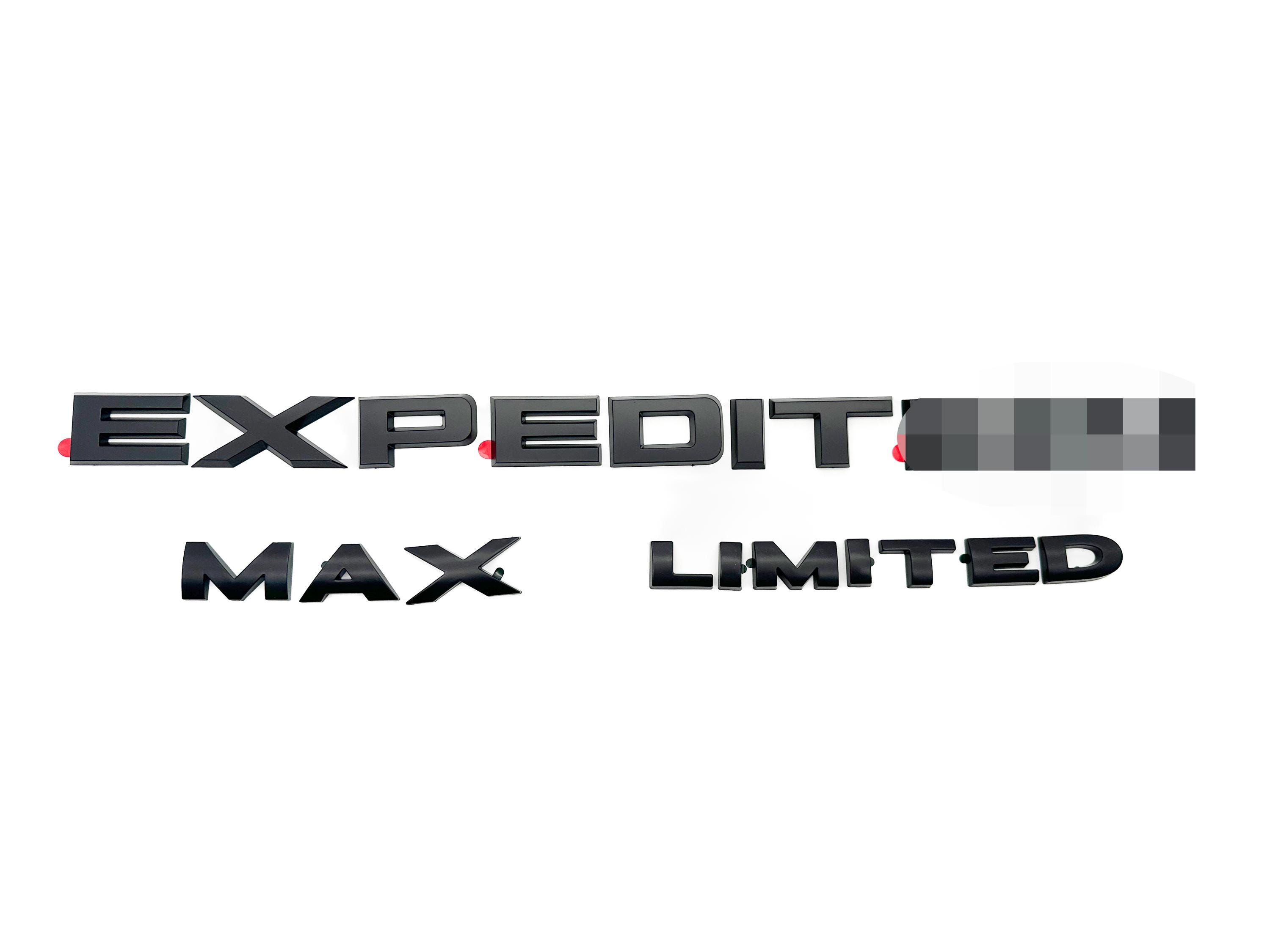 Matte Black EXPEDITION Limited MAX Overlay Letters Emblem - Fits