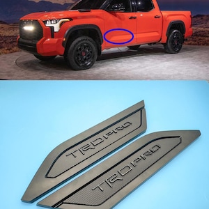 Matte Black Door Side Body Molding Trim for 2022-2026 Toyota Tundra TRD ...