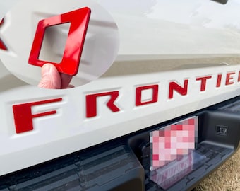 Red Raised Tailgate Decals Stickers Insert Letters Compatible with 2022 2023 2024 2025 2026 Nissan Frontier