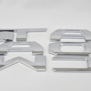 Chrome Raised Tailgate Insert Letters Tailgate Letters Insert Plastic ABS Badge Fits 2024-2025 Toyota Tacoma