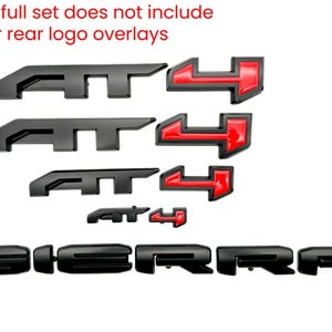 AT4 Overlay  Emblems  Fit 2023-2026 GMC Sierra 1500 AT4