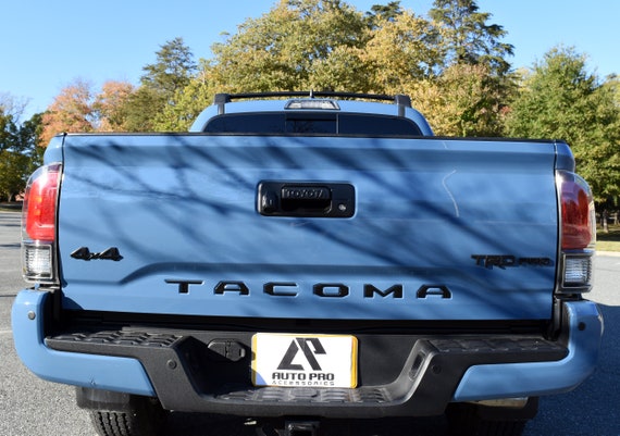 thumbnail image 2 of Light Blue 3D Raised Domed Tailgate Letters For Toyota Tacoma 2016-2023 – American Made 2 of 3