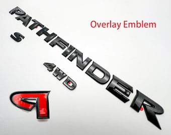 Pathfinder Gloss Black Overlay Emblem Fit 2022-2026 Nissan Rear Tailgate Pathfinder Emblem