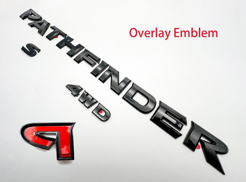 Pathfinder Lettering Pathfinder Gloss Black Overlay Emblem Fit 2022-2026 Nissan Rear ...