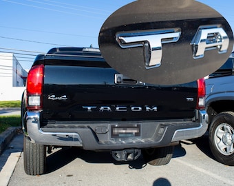 Chrome Raised Tailgate Insert Letters Tailgate Letters Insert Plastic ABS Badge Fits 2016-2023 Toyota Tacoma