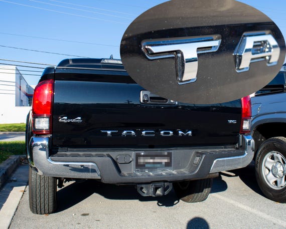Tailgate letters as a Father's Day gift for Toyota Tacoma owner