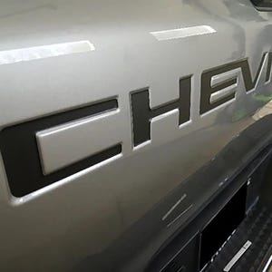 Black 3D Raised Coated Tailgate Letter Inserts Decals Fit With Chevrolet Colorado 2021-2022 2023 -2025  Model