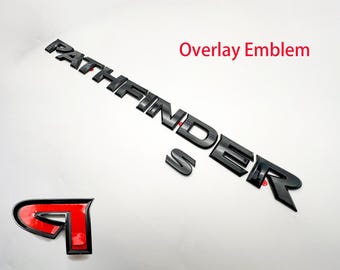Pathfinder Gloss Black Overlay Emblem Fit 2022-2026 Nissan Rear Tailgate Pathfinder Emblem