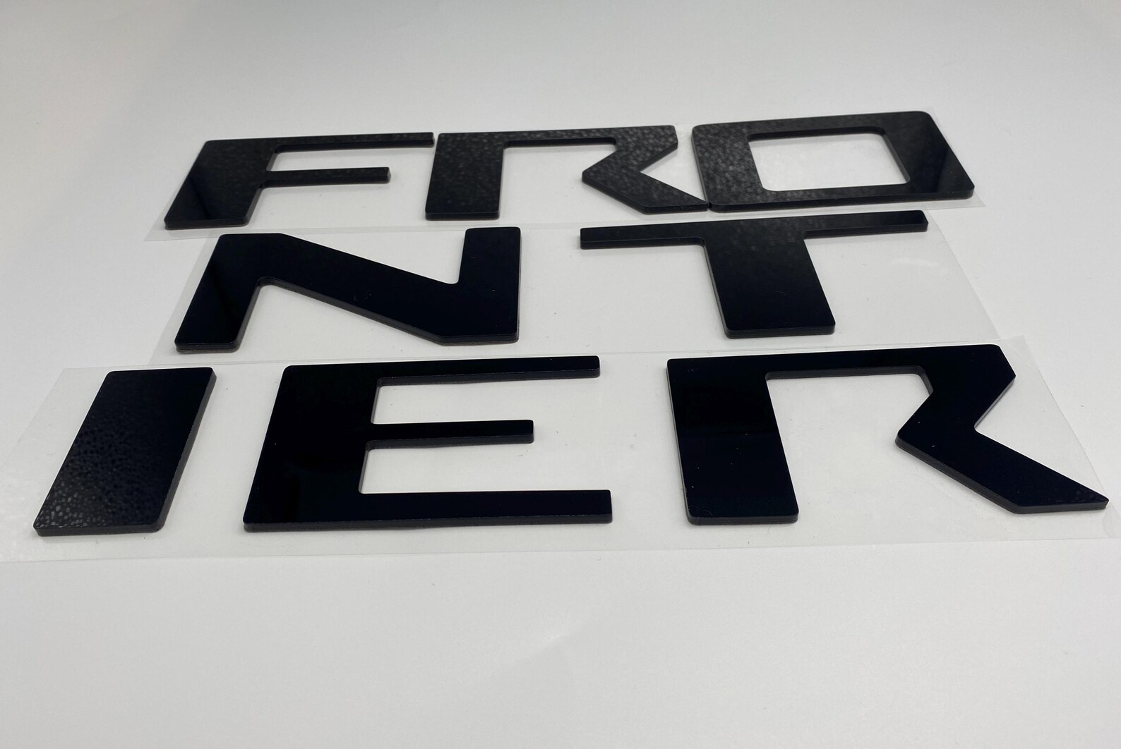 Frontier Letters Gloss Black Raised Tailgate Decals Stickers Insert Letters Compatible ...