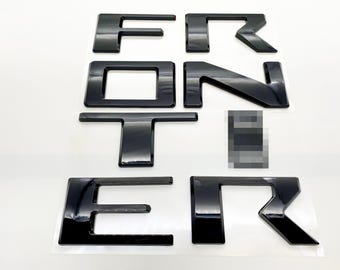 Gloss Black 0.3in Raised Tailgate Decals Stickers Insert Letters Compatible with 2022 2023 2024 2025 2026 Nissan Frontier
