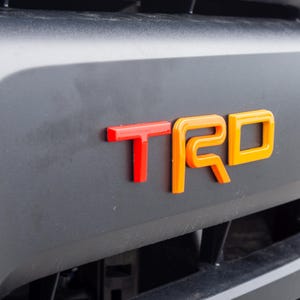 Heritage emblems Fit 2022-2024 Toyota Tundra &quot;TRD&quot; FRONT Grill Decal Inlay Set