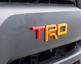 Heritage emblems Fit 2022-2026 Toyota Tundra "TRD" FRONT Grill Decal Inlay Set