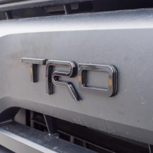 Gloss Black Fit 2022-2024 Toyota Tundra &quot;TRD&quot; FRONT Grill Decal Inlay Set