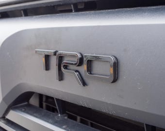 Gloss Black Fit 2022-2026 Toyota Tundra "TRD" FRONT Grill Decal Inlay Set