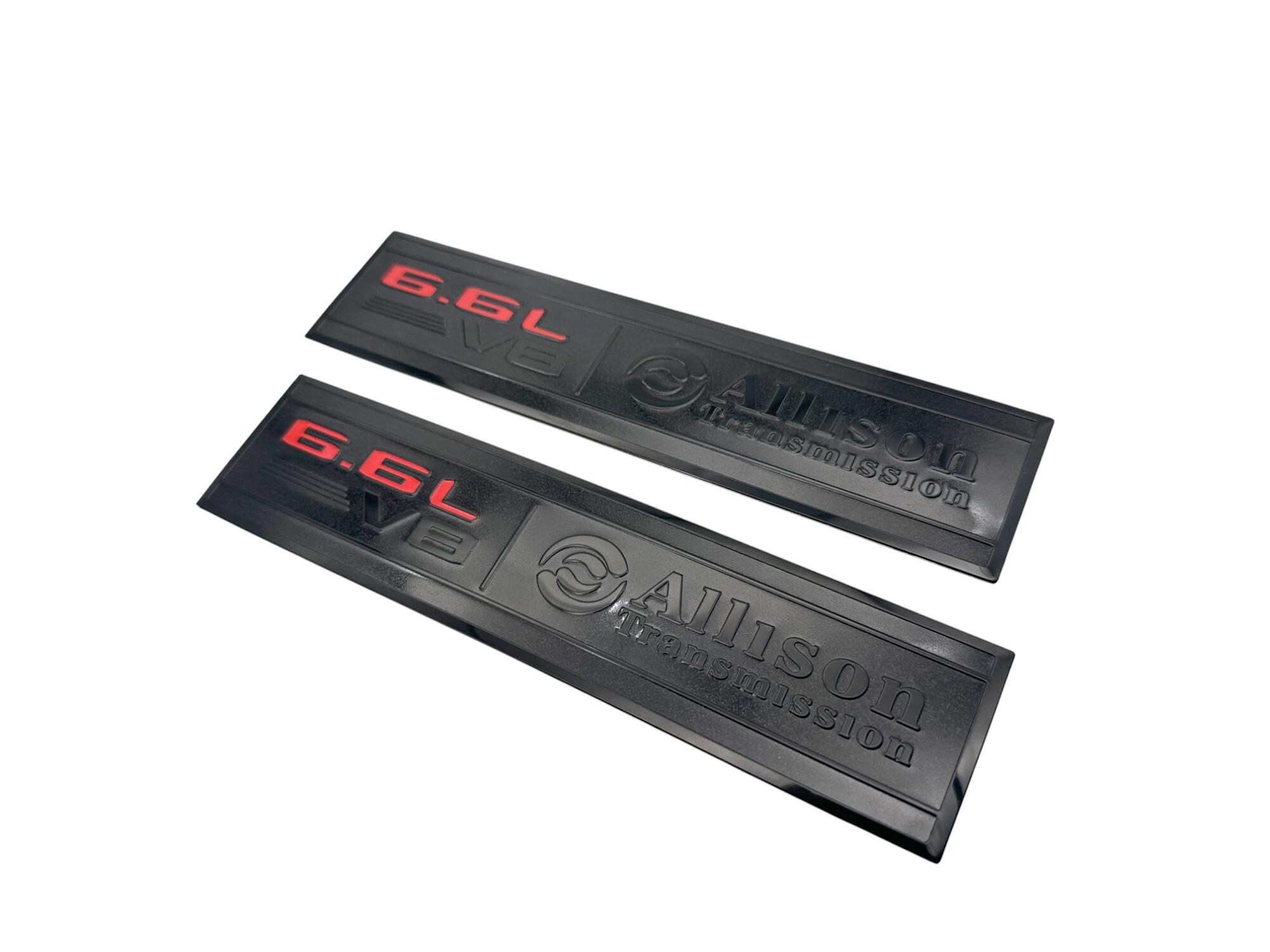 OEM GMC Gloss Black Front & Rear Emblem Kit - Sierra 1500 2500HD 3500HD 2019-2026