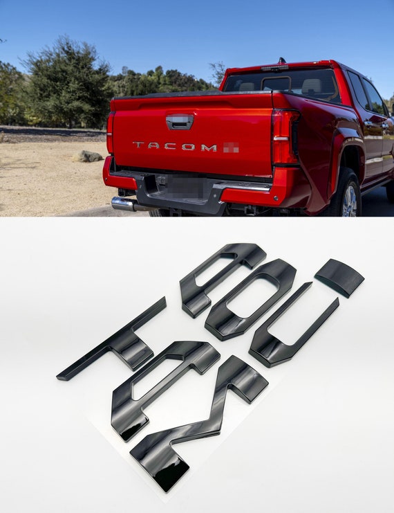 Tailgate Raised Plastic Letters Inserts Compatible With Tacoma 2024 2025 In Matte - Foto 11