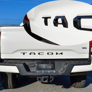 Gloss Black Raised Tailgate Insert Letters Tailgate Letters Insert Plastic ABS Badge Fits 2016-2023 Toyota Tacoma