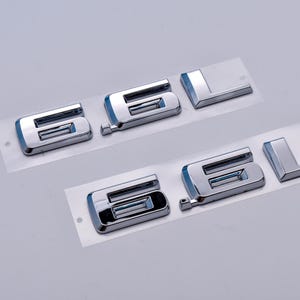 Chrome 6.6L Solid Replacement Emblems Letter Decals Badge Fit With Chevrolet Silverado 2019-2024 Model