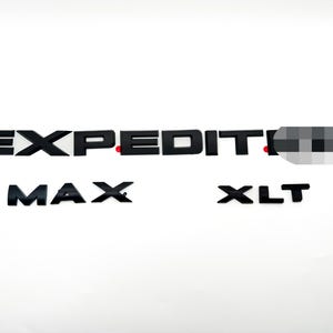 Matte Black EXPEDITION XLT MAX Overlay Letters Emblem - Fits 2022-2024 Ford Expedition Max