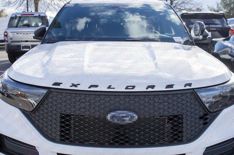 Ford Explorer Insert Letters Matte Black 3D Front Hood Explorer Letters Decal Fit for 2011-2026 ...