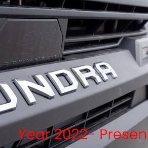 Chrome Premium 3D color matched Letters for 2022-2024 Tundra Front Bumper
